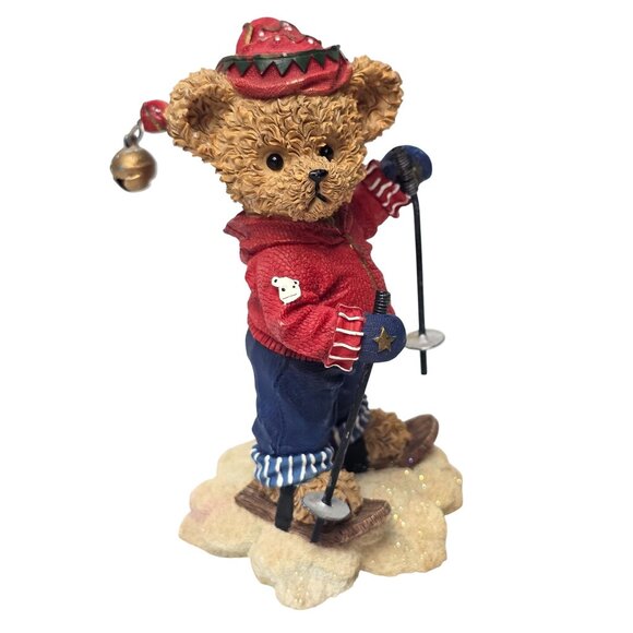 Kuddles Korner Bear Skiing Figurine Statue January 11804 Home Interiors 2002 - Picture 3 of 10